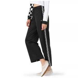 Vans Women's Black/White Check Mark Track Pants